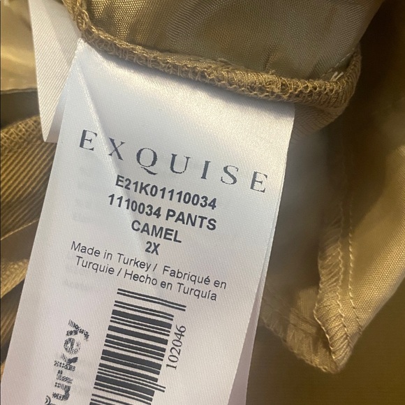Anthropologie Exquise Dress Workwear Career Straight Leg Pants Camel Size 2X - Picture 12 of 13